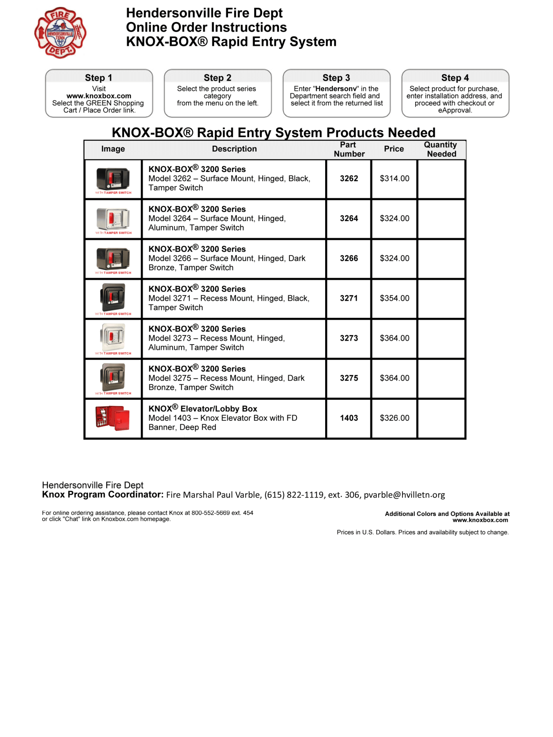 Knox Box Instructions