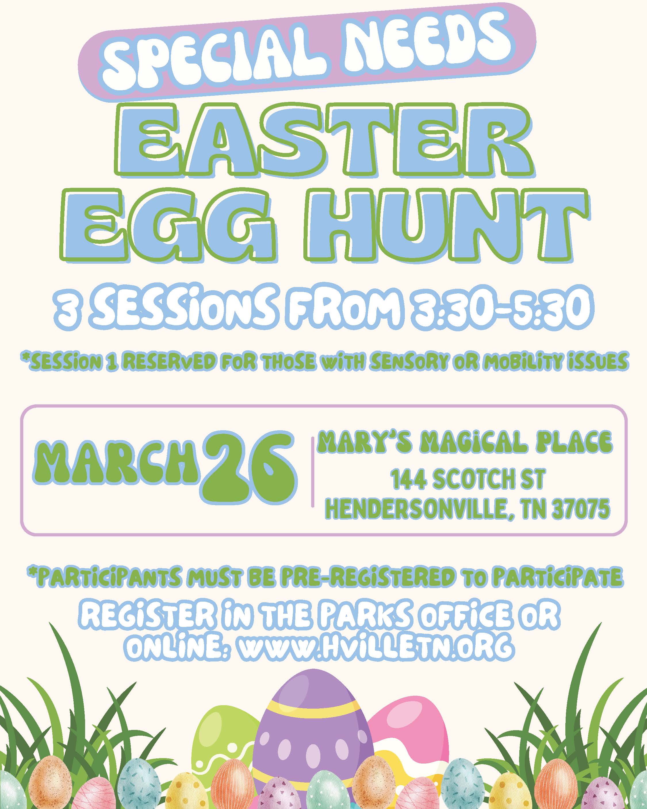 Special needs Easter Egg Hunt - 2026